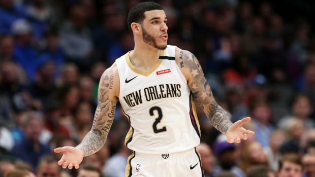 Lonzo Ball of the New Orleans Pelicans
